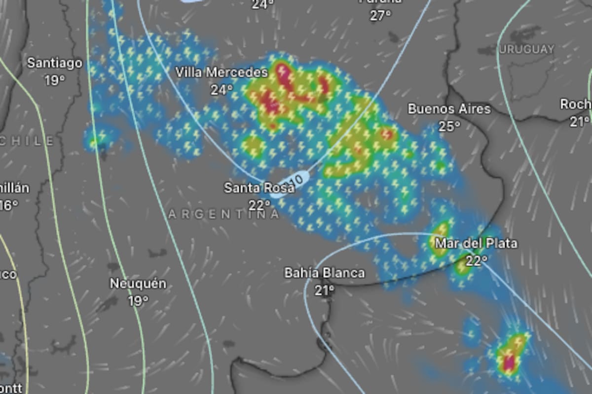 Rigen alertas por tormentas, lluvias y vientos en 13 provincias.