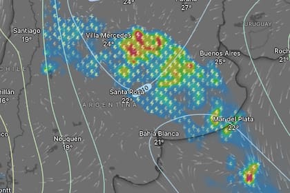 Rigen alertas por tormentas, lluvias y vientos en 13 provincias.