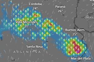 Rigen alertas por tormentas y vientos en 10 provincias