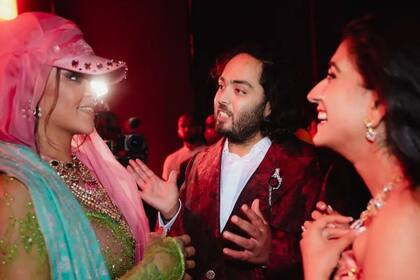 Rihanna ya fue a uno de los eventos prenupciales de Anant Ambani y Radhira Merchant (Foto Instagram @ananthambani)