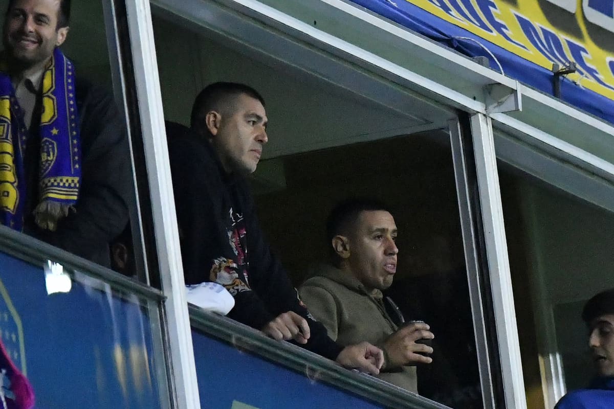 Riquelme disfrutó de un nuevo triunfo de Boca desde su palco