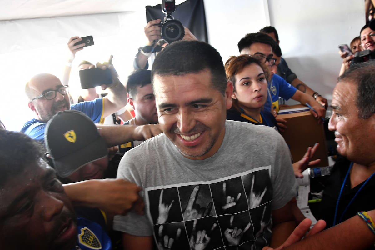 Riquelme, durante las elecciones en Boca que lo consagraron como vicepresidente segundo del Xeneize