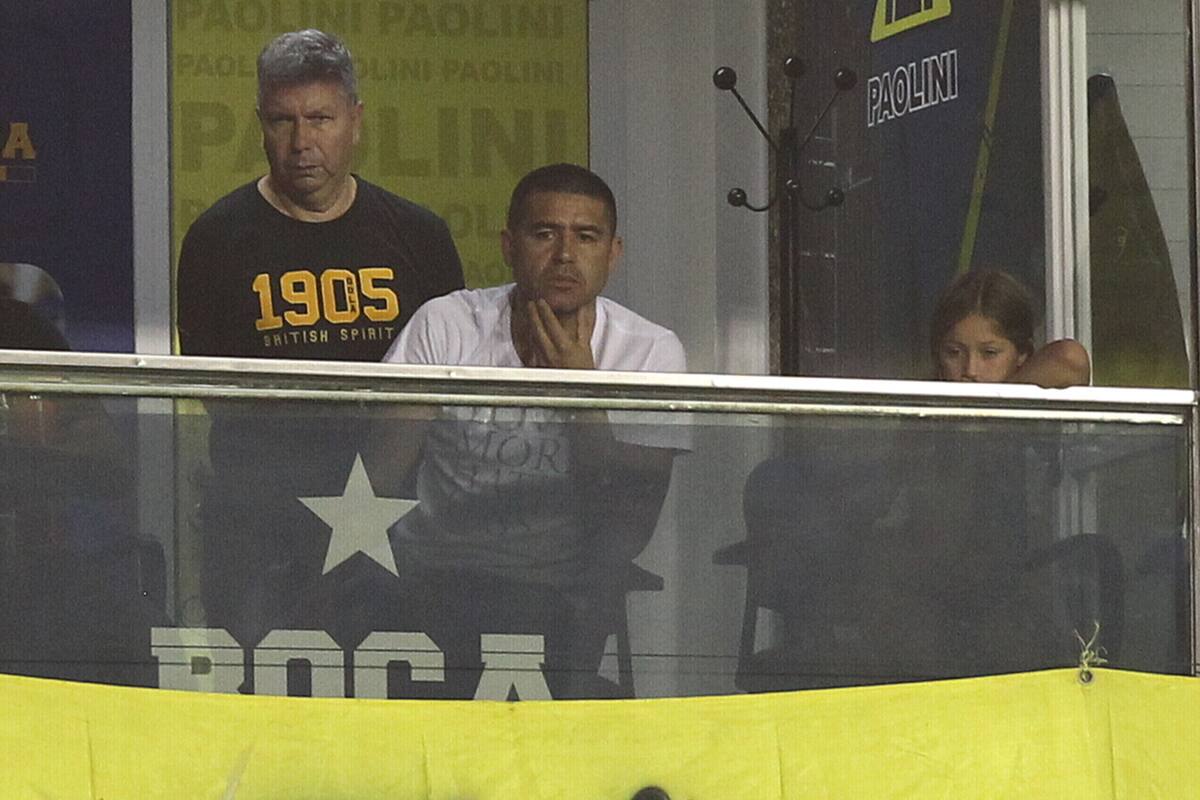 Riquelme en el palco