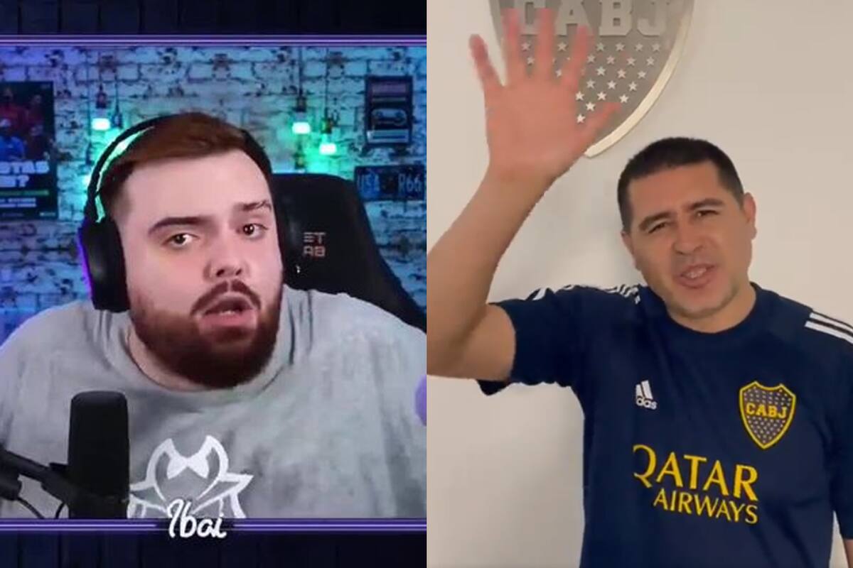 Riquelme le regaló una camiseta de Boca autografiada a Ibai LLanos