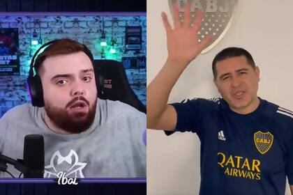 Riquelme le regaló una camiseta de Boca autografiada a Ibai LLanos