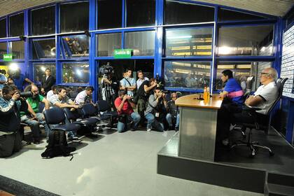 Riquelme y Bianchi de cara a los periodistas