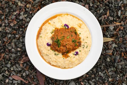 Risotto con ternera.