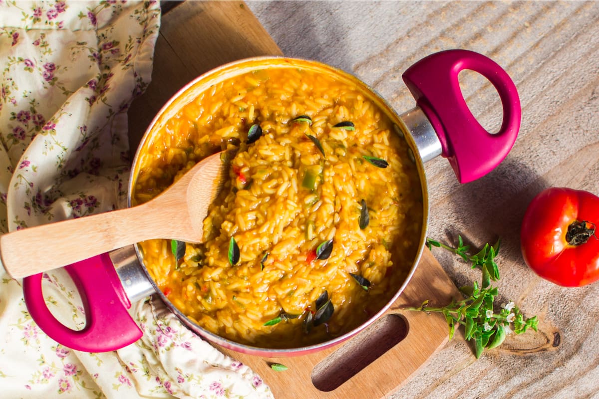 Risotto de zapallo.