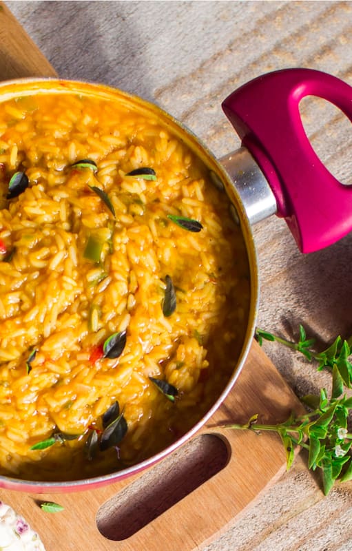 Risotto de zapallo.