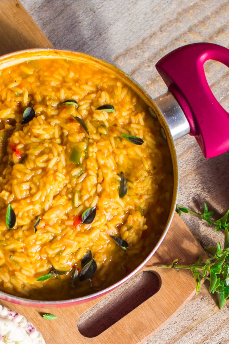 Risotto de zapallo.
