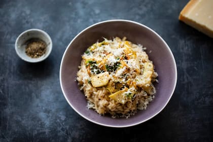 Risotto de alcauciles.