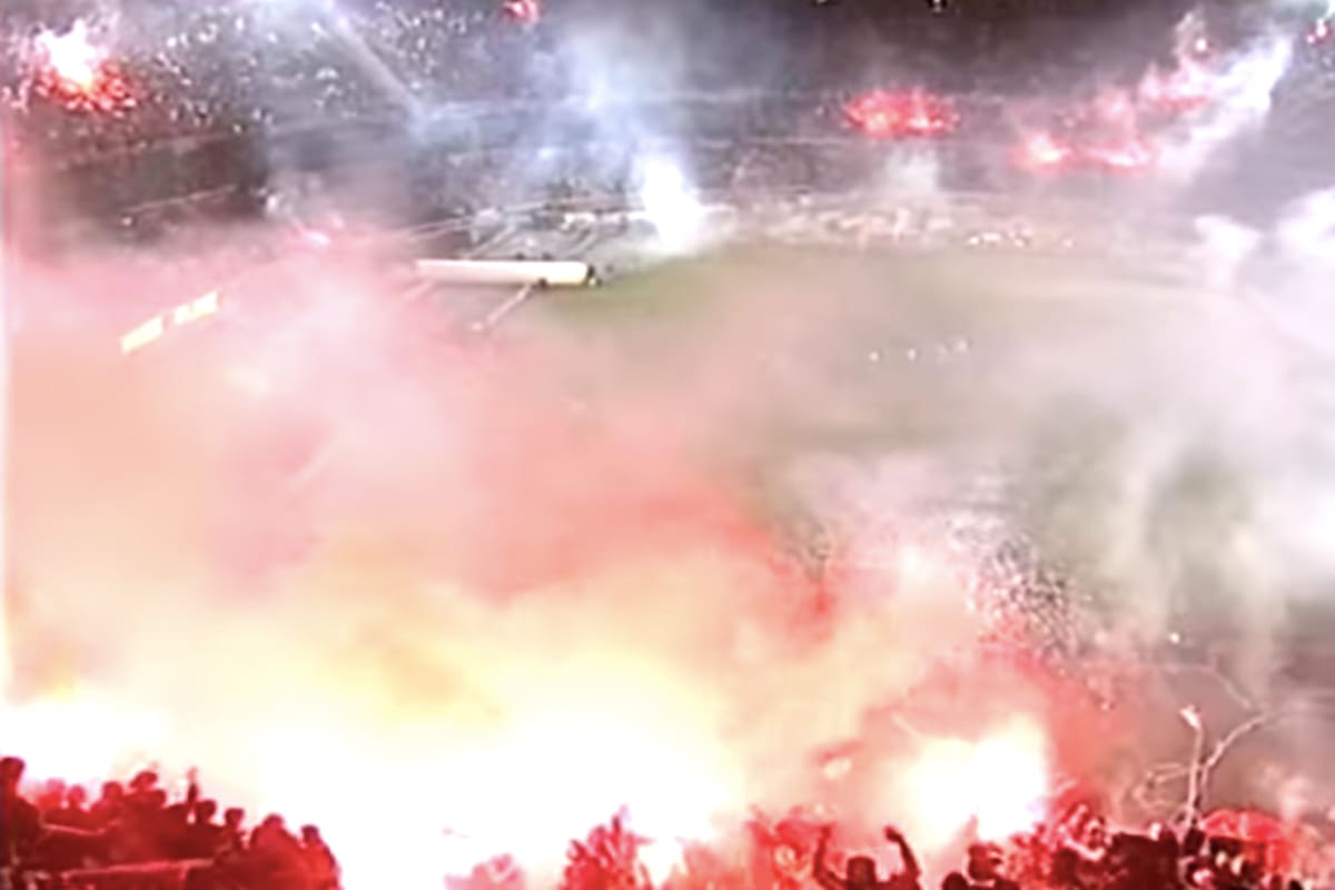 River recibe a su equipo en la final de la Copa Libertadores 96