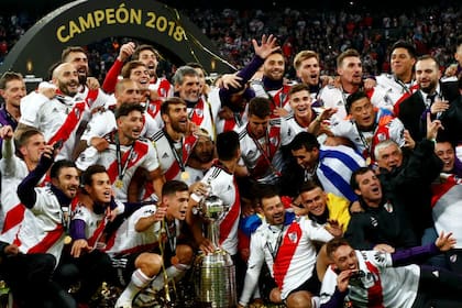 River tras su inolvidable éxito en la final de Madrid.