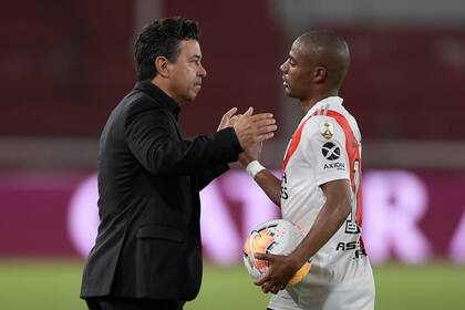 Marcelo Gallardo y Nicolás De la Cruz, uno de los futbolistas que más evolucionaron en River
