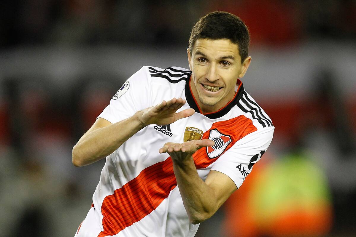 River Vs Atletico Paranaense . Festejo Del Gool De River Ignacio Fernandez