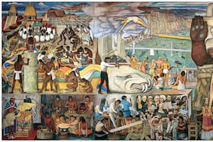 Rivera pintó el fresco en la Exposición Internacional del Golden Gate de 1940 en Treasure Island, ante la mirada de miles de personas. Paco Link, director del proyecto, comparó la obra con una cáscara de huevo de 22,5 metros