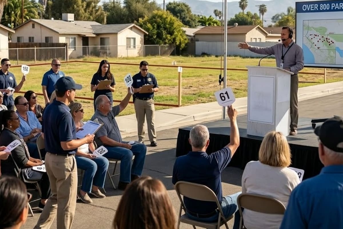 Riverside, California, realizará una subasta de parcelas y propiedades