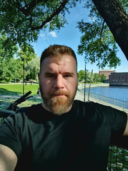 Robbie, en el verano de Tampere, Finlandia.
