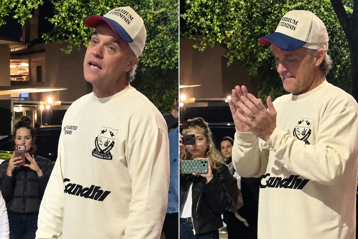Robbie Williams sorprendió a los fans en su llegada a Buenos Aires y cantó junto a ellos en plena calle