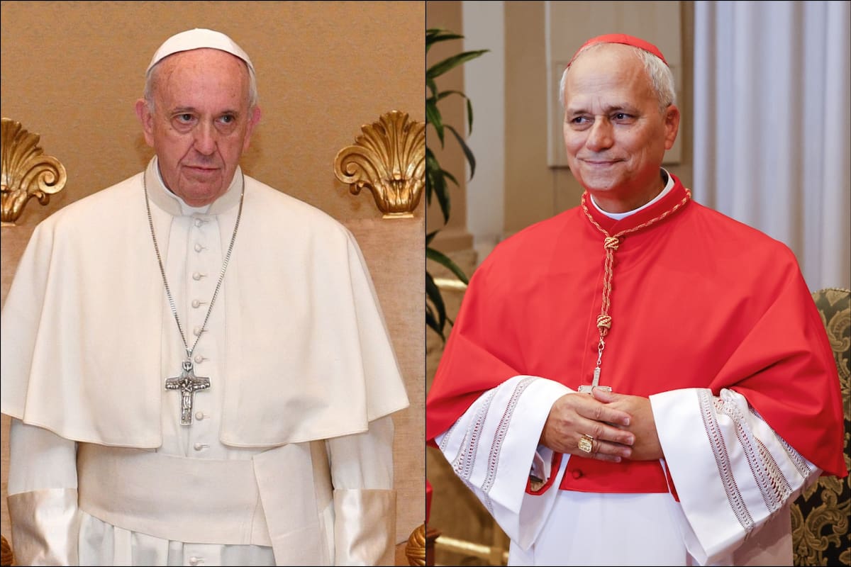 Robert Francis Prevost (a la derecha) es uno de los cardenales de Estados Unidos que suena como posible sucesor del papa Francisco