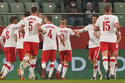 Robert Lewandowski festejando