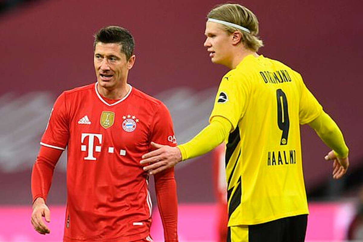 Robert Lewandowski y Erling Haaland
