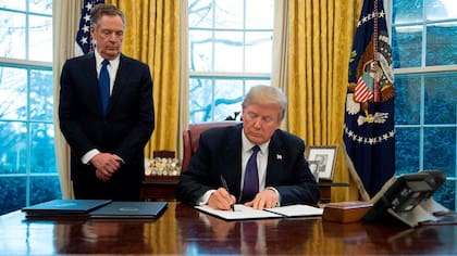Robert Lighthizer y Donald Trump