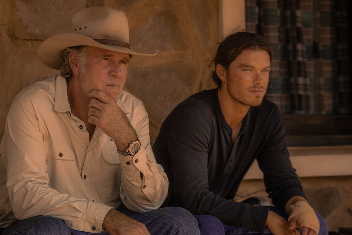 Robert Taylor es Colin Lawson y Sam Corlett como Marshall Lawson en Territorial, estreno de Netflix