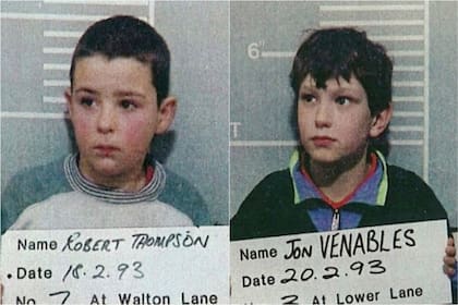 Robert Thompson y Jon Venables fueron arrestados por el crimen de James Bulger a los 10 años
