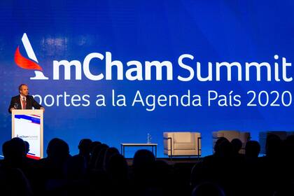 Roberto Alexander, gerente de IBM Argentina, al inaugurar el seminario de la AmCham