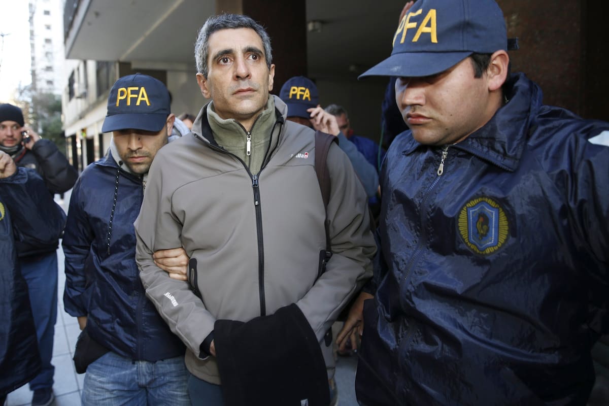 Roberto Baratta, cuando fue detenido en su departamento