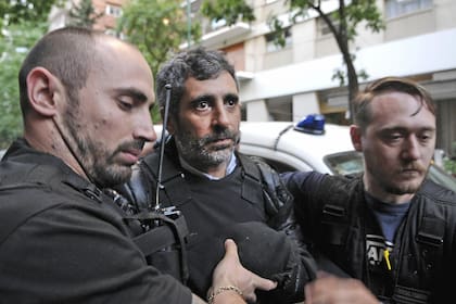 Roberto Baratta, en uno de las varias detenciones que tuvo