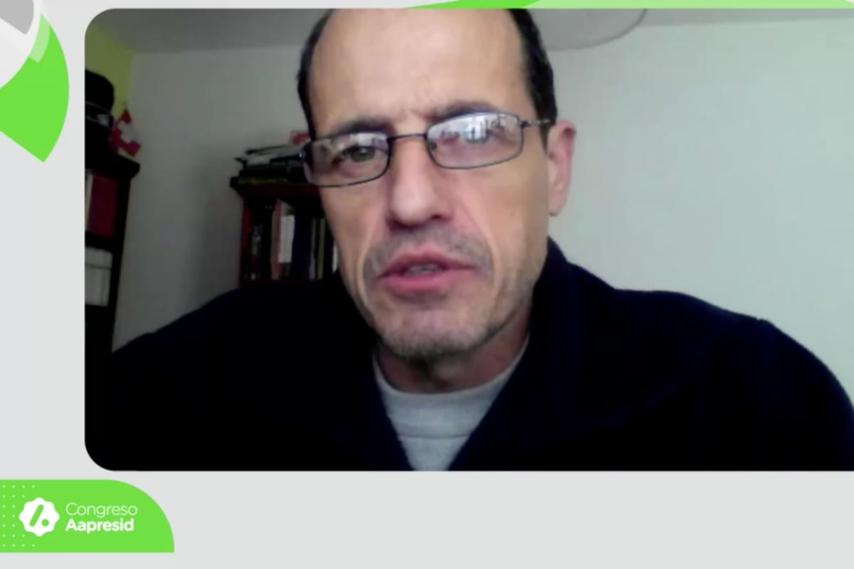 Roberto De Ruyver, director del Instituto de Clima y Agua del INTA, durante su exposición en el congreso anual que lleva adelante Aapresid