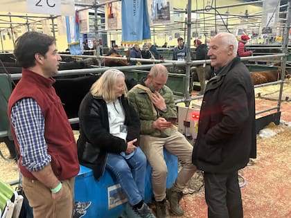 Roberto Lavagna, junto a su esposa Claudine, en Expo Angus