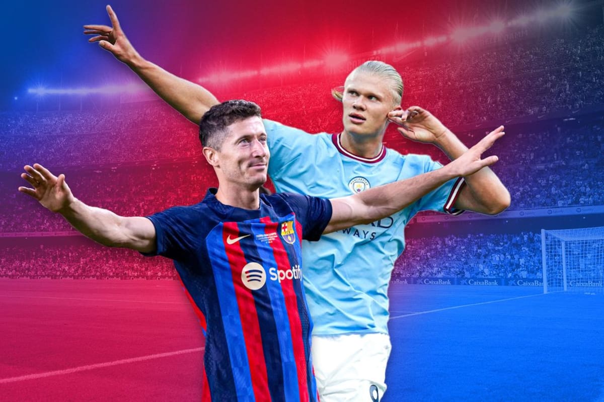 Roberto Lewandowski y Erling Haaland se enfrentarán por primera vez con sus nuevos clubes