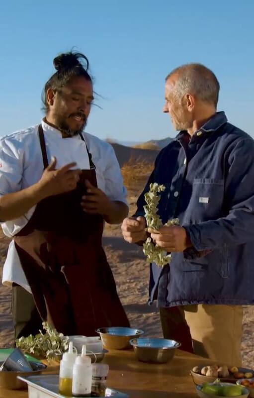 Roberto Petersen junto a Leonole Cuevas, en San Pedro de Atacama.