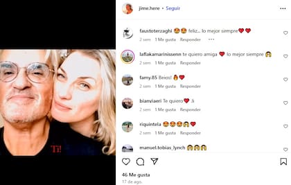 Roberto Pettinato junto a la exmodelo Jimena Heredia