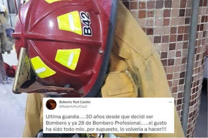 Roberto Yuri Castro se despidió de su oficio como bombero tras estar 30 años en el servicio