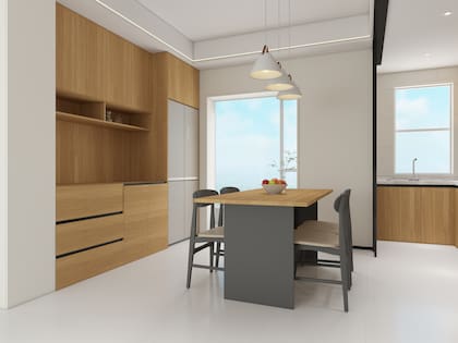 Roble dorado, otro de los tonos de Rauvisio Raíces para ambientes acogedores y sofisticados.