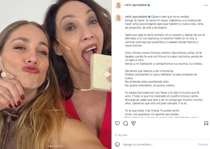 Rochi Igarzabal y Ernestina Pais trabajaron juntas en El divorcio del año y se hicieron grandes amigas (Foto: Instagram @rochi_igarzavalok)