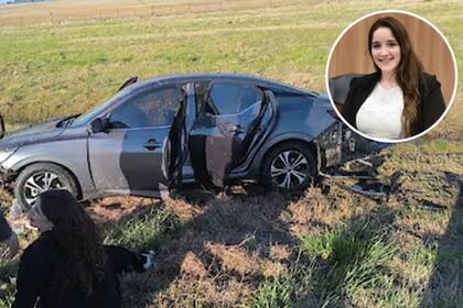 Rocío Bonacci, diputada nacional de La Libertad Avanza, tras el accidente en la Autopista 9