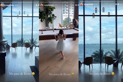 Rocío Guirao Díaz mostró la paradisíaca vista desde un enorme ventanal en las alturas de Miami