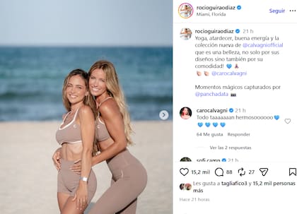 Rocío y Caro disfrutaron de una tarde de yoga junto a otras modelos e influencers