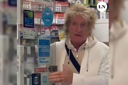 Rod Stewart hizo compras en Buenos Aires (Captura video)