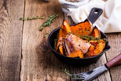 Rodajas de calabaza a la plancha.