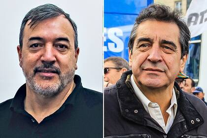 Rodolfo Aguiar, secretario general de ATE, y Hugo "Cachorro" Godoy, secretario general de la CTA Autónoma