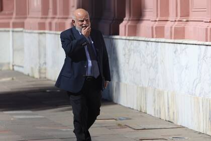Rodolfo Barra, este jueves, al llegar a la Casa Rosada