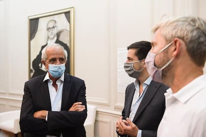 Rodolfo D'Onofrio visitó la sede del desarrollismo, donde compartió un acto con Rogelio Frigerio