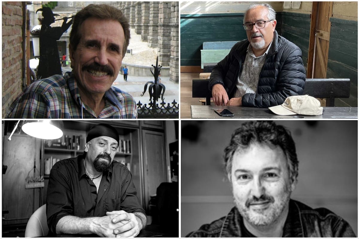 Rodolfo Pérez Valero, Ramón Díaz Eterovic, Carlos Salem y Carlos Zanón en la Semana Negra BA