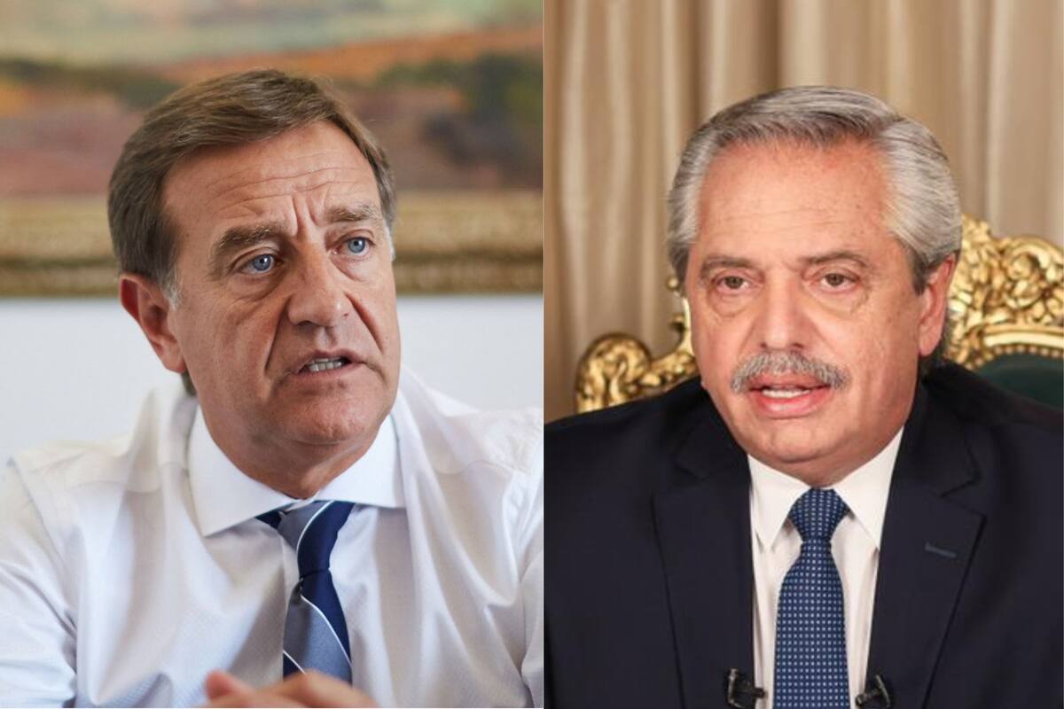 Rodolfo Suarez, gobernador de Mendoza, y el presidente Alberto Fernández